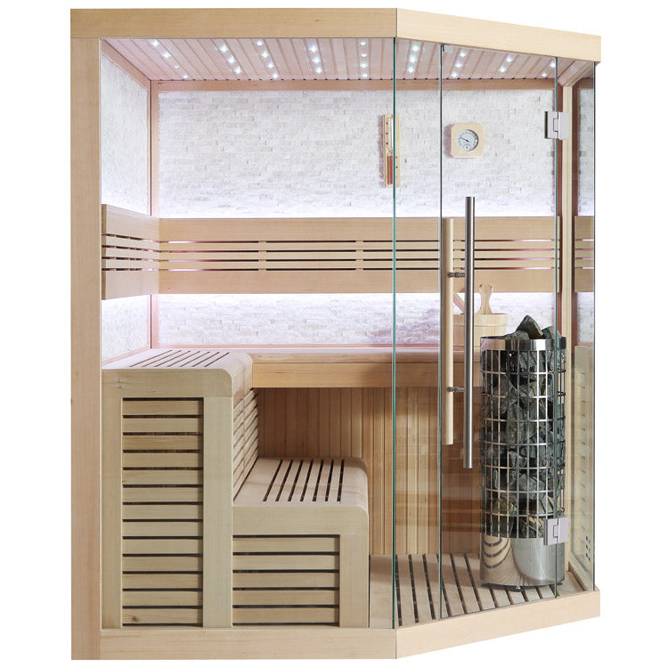 EAGO Sauna AWT E1101C Hemlock 180x180 9kW Cilindro