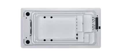 Swim Spa Whirlpool AWT Innovation430 mit Wärmepumpe weiß 430x230 grau