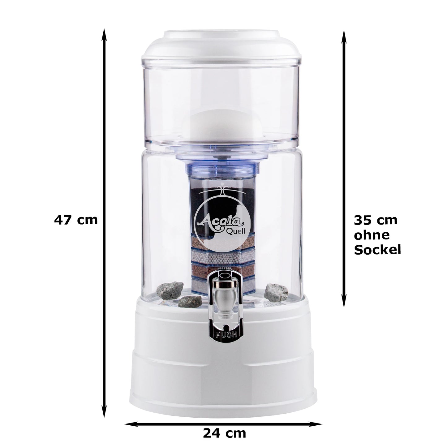 AcalaQuell® Mini kristallklar | weiß | 5 Liter für 1-2 Personen | verschiedene Optionen