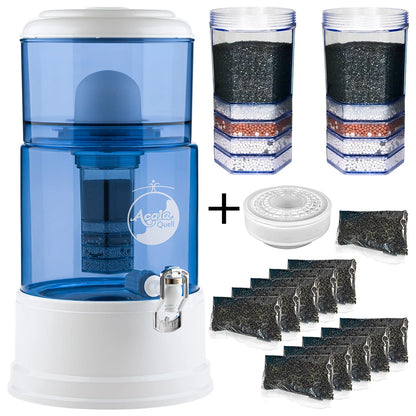 AcalaQuell® Advanced blau | weiß | 8 Liter für 1-4 Personen | verschiedene Optionen | Einsteigerset klein