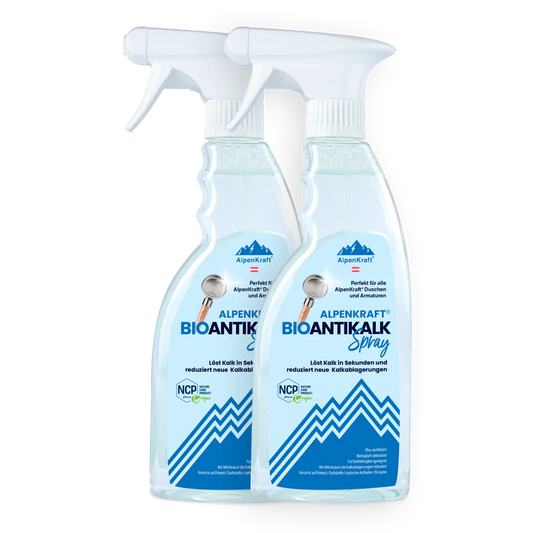 AlpenKraft® BIO Antikalkspray (Set aus zwei Flaschen)