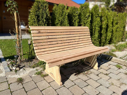 Holzbank ,,Ampersee" aus Lärchenholz | Lattenbank | Größen 120 - 160 cm