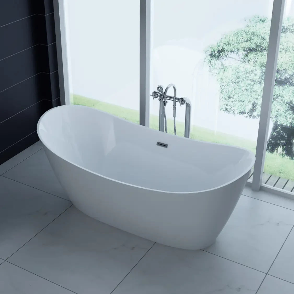 Badewanne Bolsena 180x80 cm | Farbvariante: White (weiß)