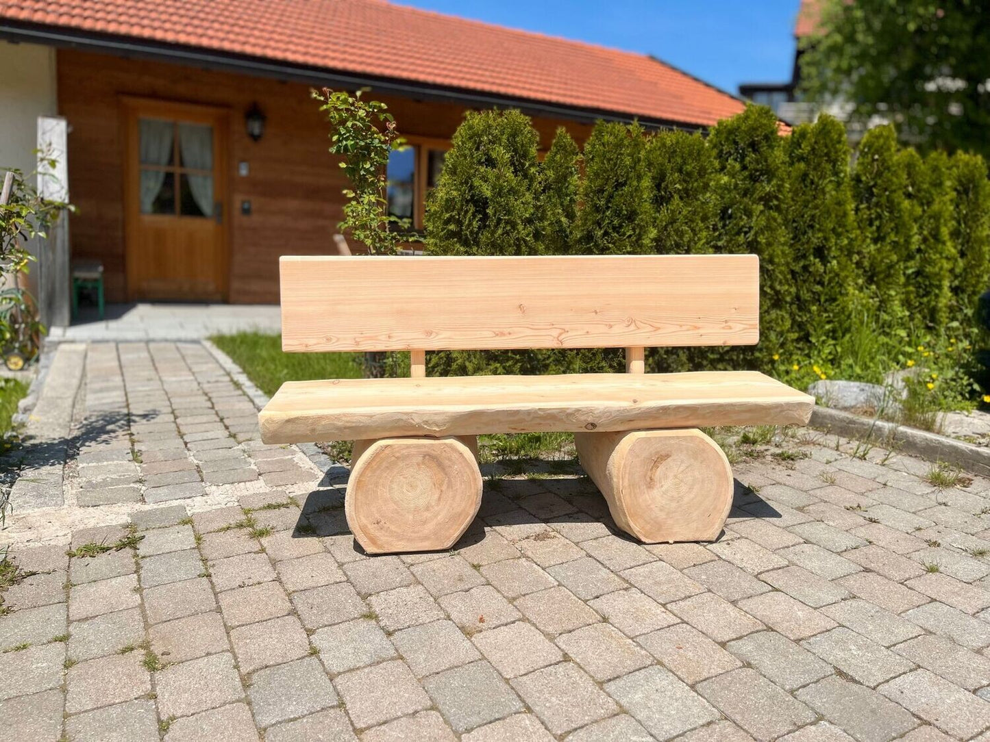 Baumstammbank aus Lärchenholz | Größen 160 - 200 cm