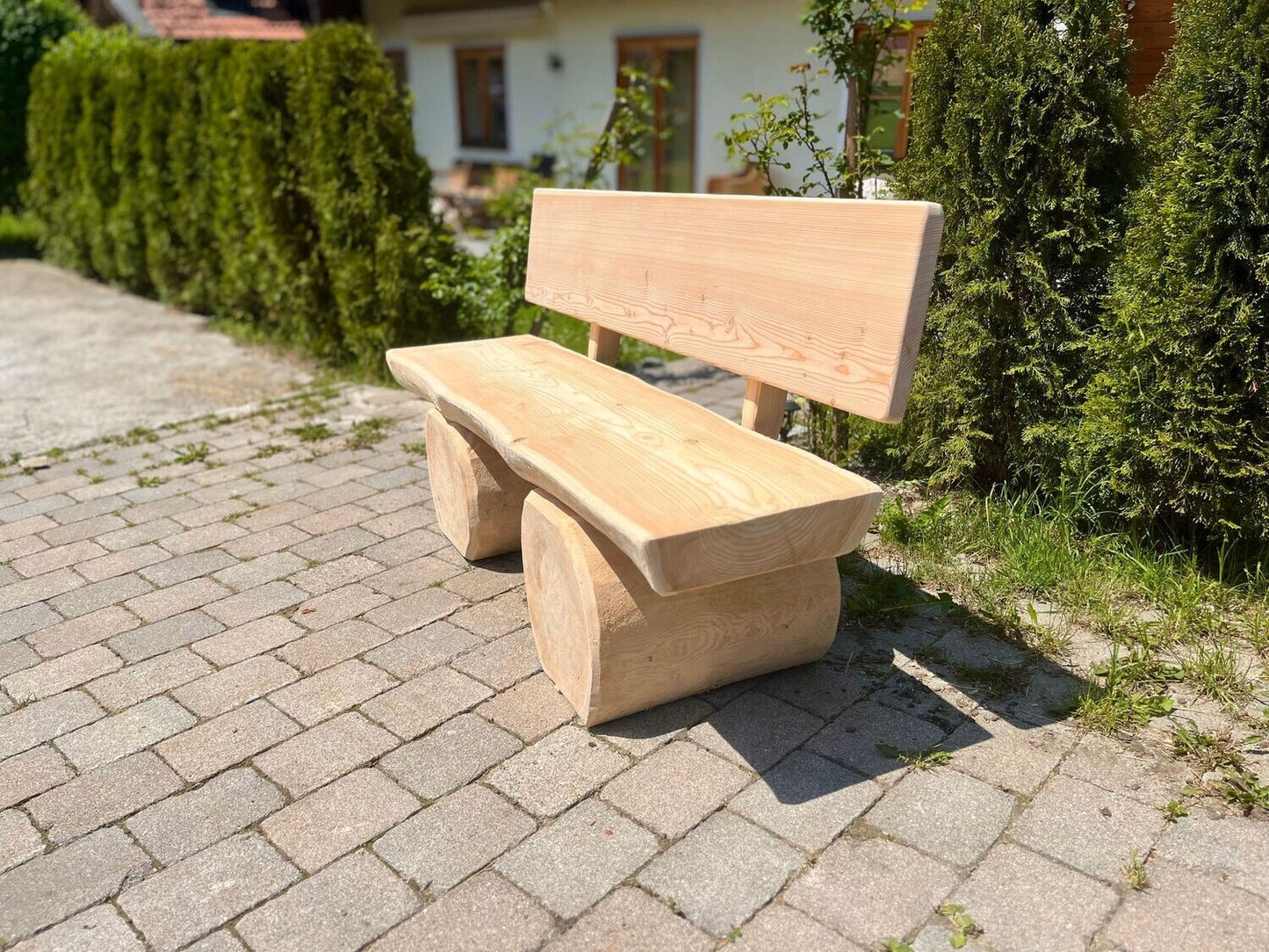 Baumstammbank aus Lärchenholz | Größen 160 - 200 cm