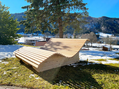 Himmelsliege Schwungliege ,,Bodensee" | Relaxliege aus Lärchenholz | diverse Größen | optionales Gravurschild