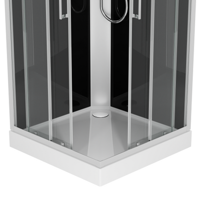 Sanotechnik Duschkabine Komplettduschkabine MIAMI 90x90x215cm Quickline