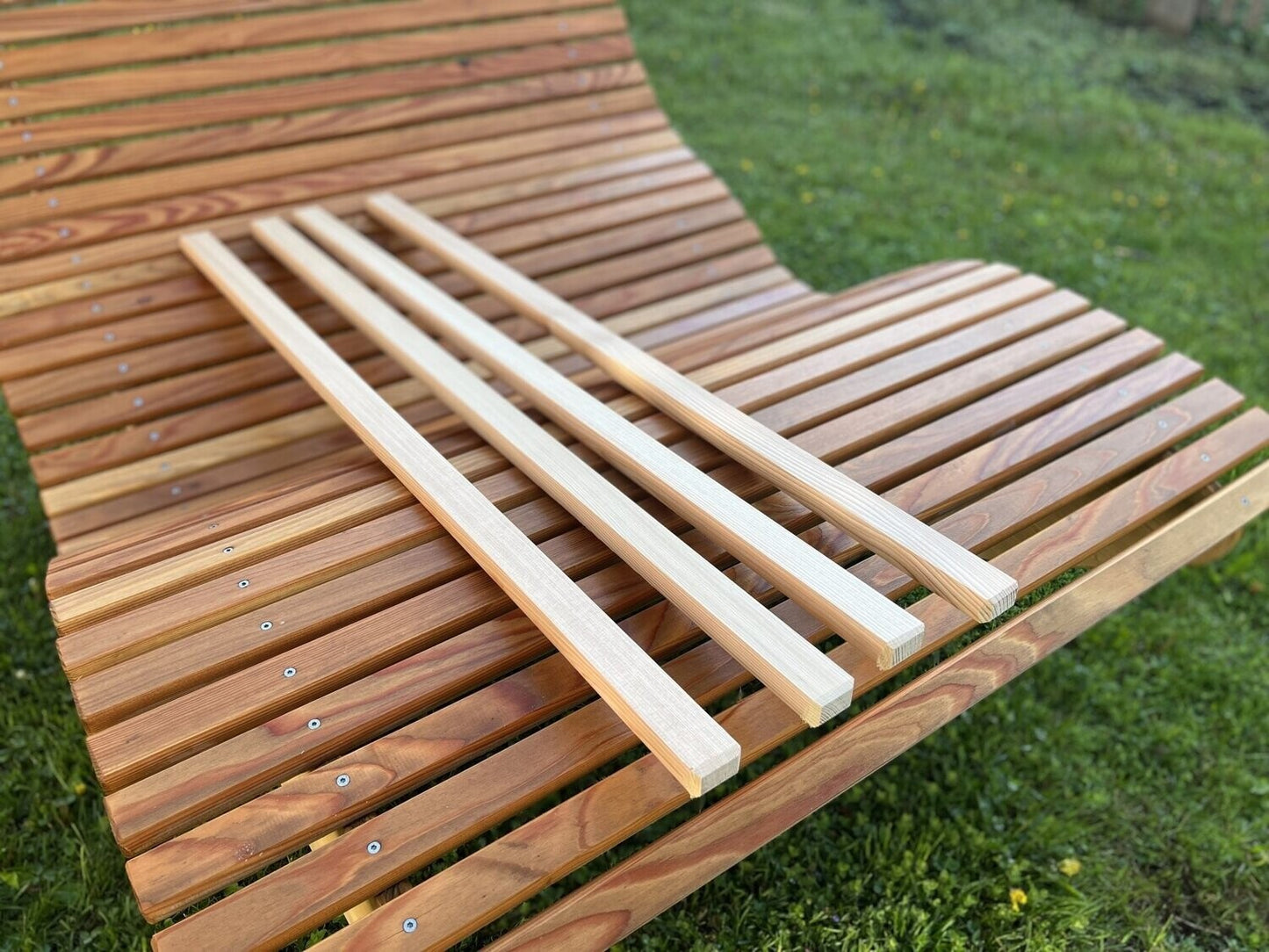 Ersatzlatten aus Lärchenholz | für Holztec-Leitner Liegen & Waldsofas | 95 cm