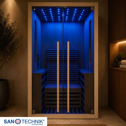 Sanotechnik CARBON 1 Infrarotkabine Wärmekabine für 1 Person 100x130x195 cm