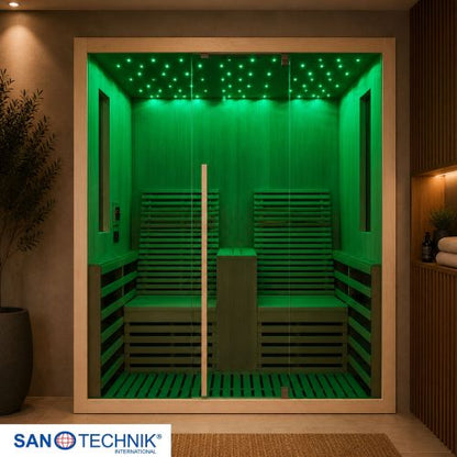 Sanotechnik CARBON 2 Infrarotkabine Wärmekabine für 2 Personen 180x150x195 cm