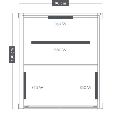Sanotechnik RUBY 1 Infrarotkabine 1 Pers. Wärmekabine 90x100x195 cm