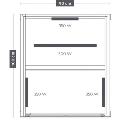 Sanotechnik RUBY 1 Infrarotkabine 1 Pers. Wärmekabine 90x100x195 cm