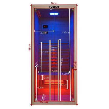 Sanotechnik RUBY 1 Infrarotkabine 1 Pers. Wärmekabine 90x100x195 cm