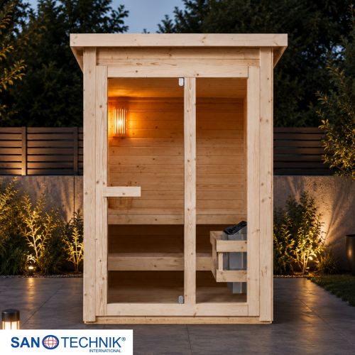 Sanotechnik HELSINKI Außensauna Sauna für 2-3 P. 165x175x218,9 cm