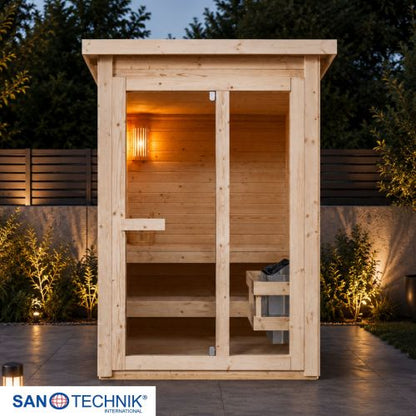 Sanotechnik HELSINKI Außensauna Sauna für 2-3 P. 165x175x218,9 cm