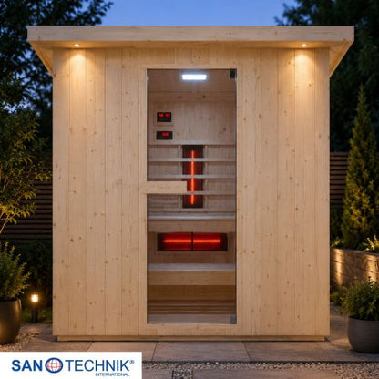 Sanotechnik LAHTI Außensauna für 4-6 Personen Sauna 198x181,5x202,2 cm