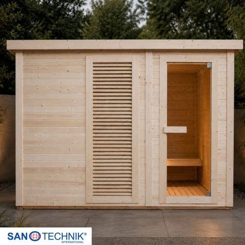 Sanotechnik VAASA Außensauna Sauna für 4-6 P. 310x230x219,5 cm