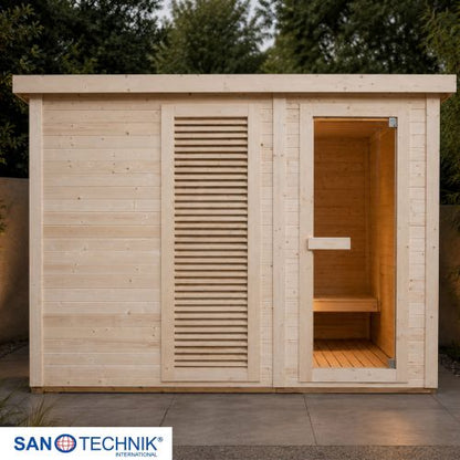 Sanotechnik VAASA Außensauna Sauna für 4-6 P. 310x230x219,5 cm