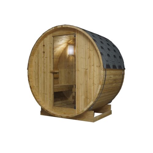Sanotechnik TROMSÖ M Fasssauna Sauna für 2 P. 189,0x120,0x191,5 cm