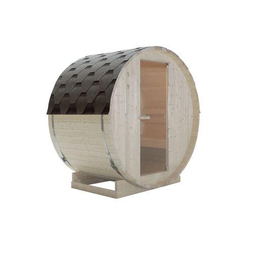 Sanotechnik TROMSÖ M Fasssauna Sauna für 2 P. 189,0x120,0x191,5 cm