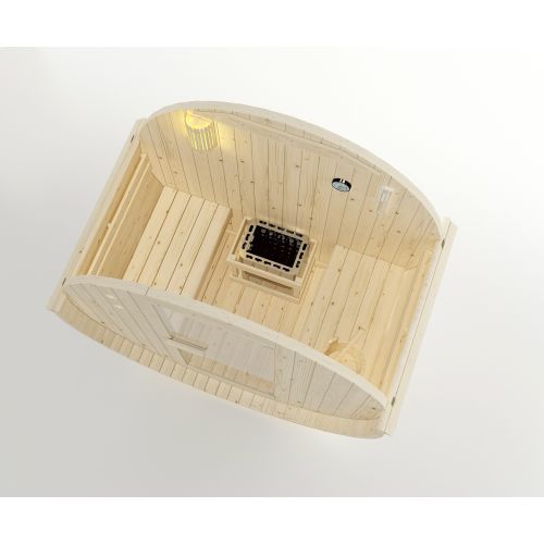 Sanotechnik TROMSÖ M Fasssauna Sauna für 2 P. 189,0x120,0x191,5 cm