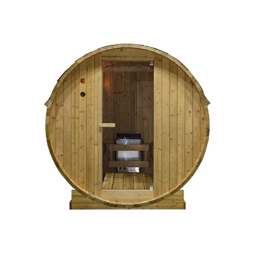 Sanotechnik TROMSÖ L Fasssauna für 4 P. Außensauna 194,8x180x191,5 cm