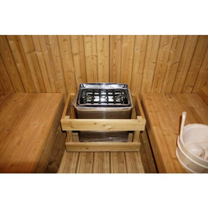 Sanotechnik TROMSÖ XL Fasssauna Außensauna Sauna für 6 Personen 189 x220x191,5 cm