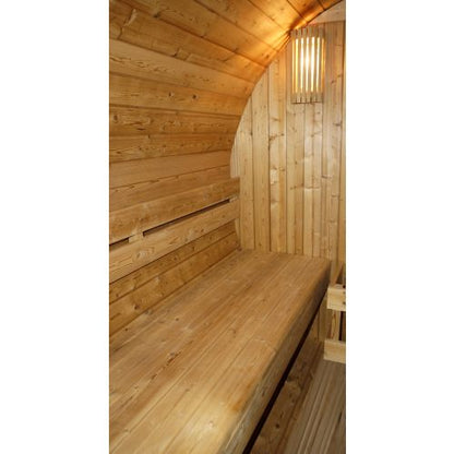 Sanotechnik TROMSÖ XL Fasssauna Außensauna Sauna für 6 Personen 189 x220x191,5 cm