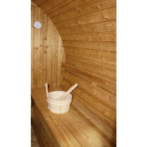 Sanotechnik TROMSÖ XL Fasssauna Außensauna Sauna für 6 Personen 189 x220x191,5 cm