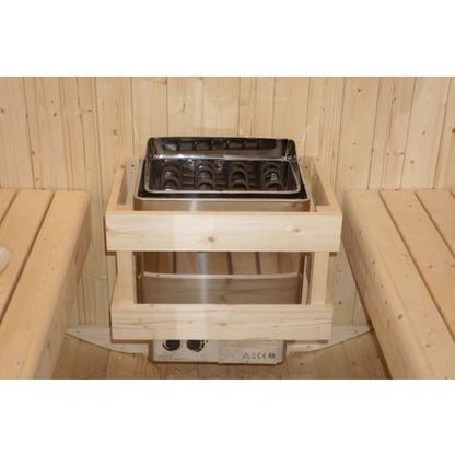 Sanotechnik TROMSÖ XL Fasssauna Außensauna Sauna für 6 Personen 189 x220x191,5 cm