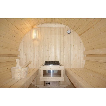 Sanotechnik TROMSÖ XL Fasssauna Außensauna Sauna für 6 Personen 189 x220x191,5 cm