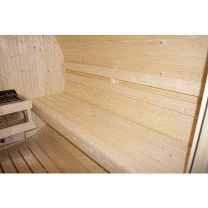 Sanotechnik TROMSÖ XL Fasssauna Außensauna Sauna für 6 Personen 189 x220x191,5 cm
