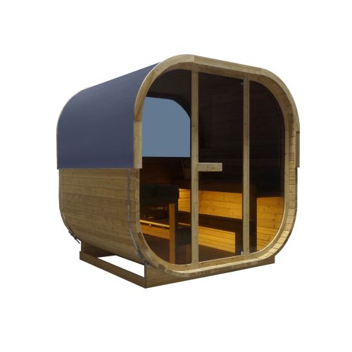 Sanotechnik HANKO OutdoorSauna Außensauna für 6 P. 210x180x210 cm