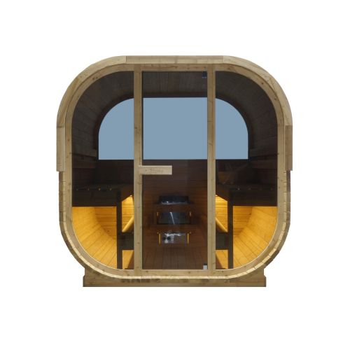 Sanotechnik HANKO OutdoorSauna Außensauna für 6 P. 210x180x210 cm