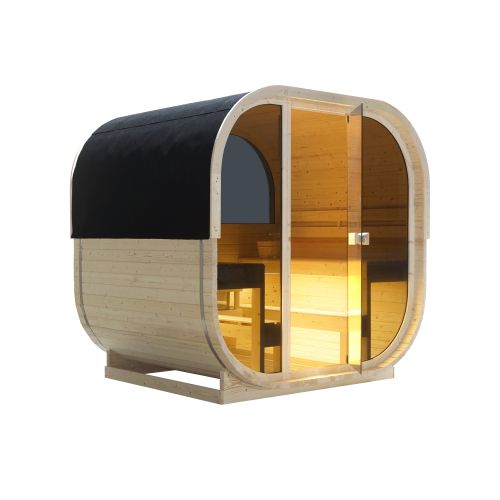 Sanotechnik HANKO Outdoor Sauna Außensauna für 6 P. 210x180x210 cm