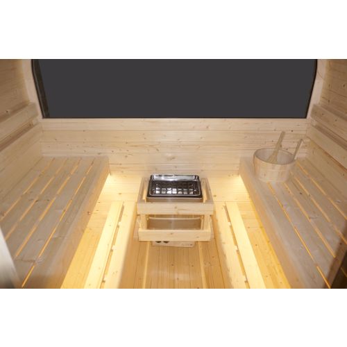 Sanotechnik HANKO Outdoor Sauna Außensauna für 6 P. 210x180x210 cm