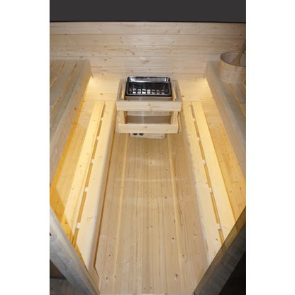 Sanotechnik HANKO Outdoor Sauna Außensauna für 6 P. 210x180x210 cm