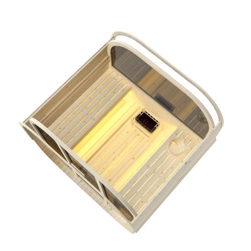 Sanotechnik HANKO Outdoor Sauna Außensauna für 6 P. 210x180x210 cm