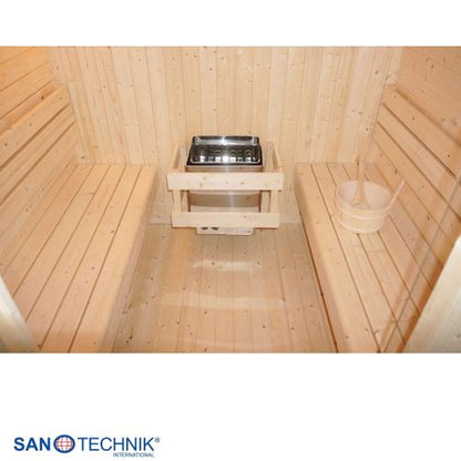 Sanotechnik GÖTEBORG Außensauna für 4 Personen Fasssauna Sauna 188,2x220x194 cm