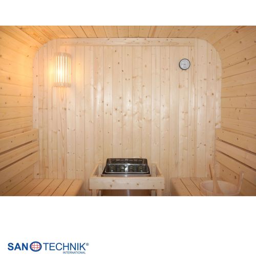 Sanotechnik GÖTEBORG Außensauna für 4 Personen Fasssauna Sauna 188,2x220x194 cm