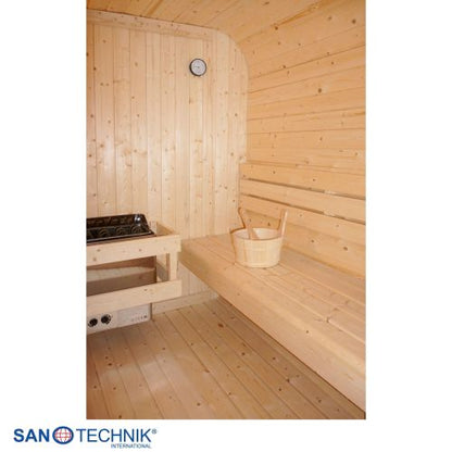 Sanotechnik GÖTEBORG Außensauna für 4 Personen Fasssauna Sauna 188,2x220x194 cm