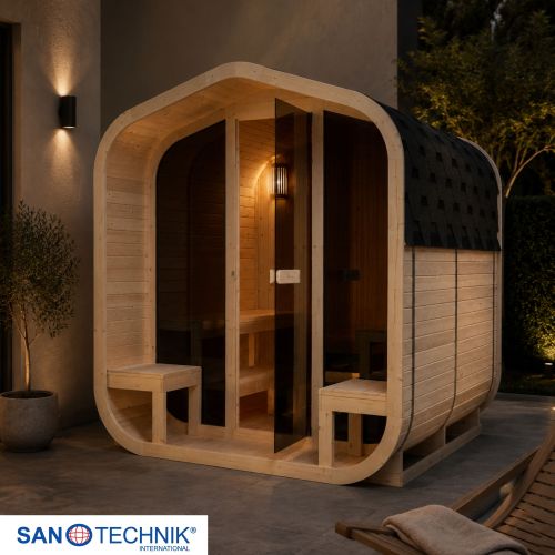 Sanotechnik LIETO Außensauna für 6 Personen Sauna 220x223,6x250,1 cm