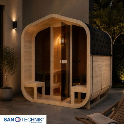 Sanotechnik LIETO Außensauna für 6 Personen Sauna 220x223,6x250,1 cm