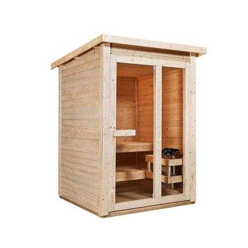 Sanotechnik HELSINKI Außensauna Sauna für 2-3 P. 165x175x218,9 cm (Bausatz)