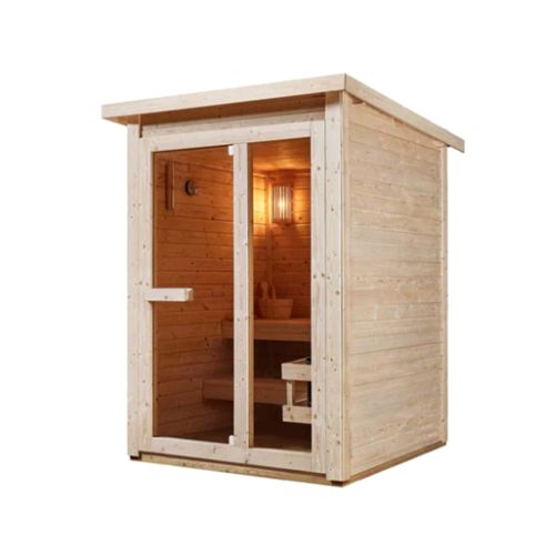Sanotechnik HELSINKI Außensauna Sauna für 2-3 P. 165x175x218,9 cm (Bausatz)