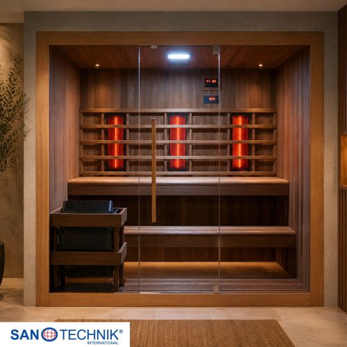 Sanotechnik KOTKA Sauna + Infrarotkabine für 4-5 Personen 200x150x190 cm THERMO-ESPENHOLZ