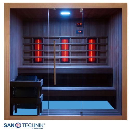 Sanotechnik KOTKA Sauna + Infrarotkabine für 4-5 Personen 200x150x190 cm THERMO-ESPENHOLZ