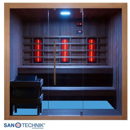 Sanotechnik KOTKA Sauna + Infrarotkabine für 4-5 Personen 200x150x190 cm THERMO-ESPENHOLZ
