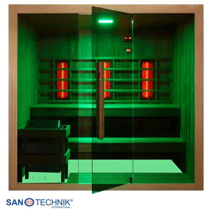 Sanotechnik KOTKA Sauna + Infrarotkabine für 4-5 Personen 200x150x190 cm THERMO-ESPENHOLZ