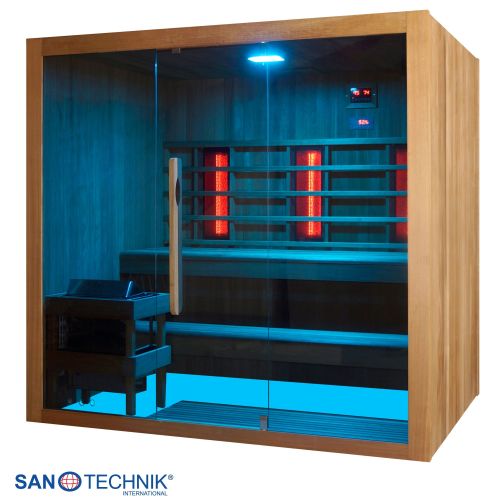 Sanotechnik KOTKA Sauna + Infrarotkabine für 4-5 Personen 200x150x190 cm THERMO-ESPENHOLZ